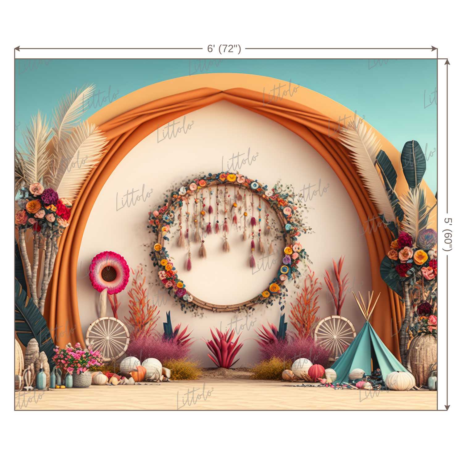 LB0659 Vintage Boho Backdrop