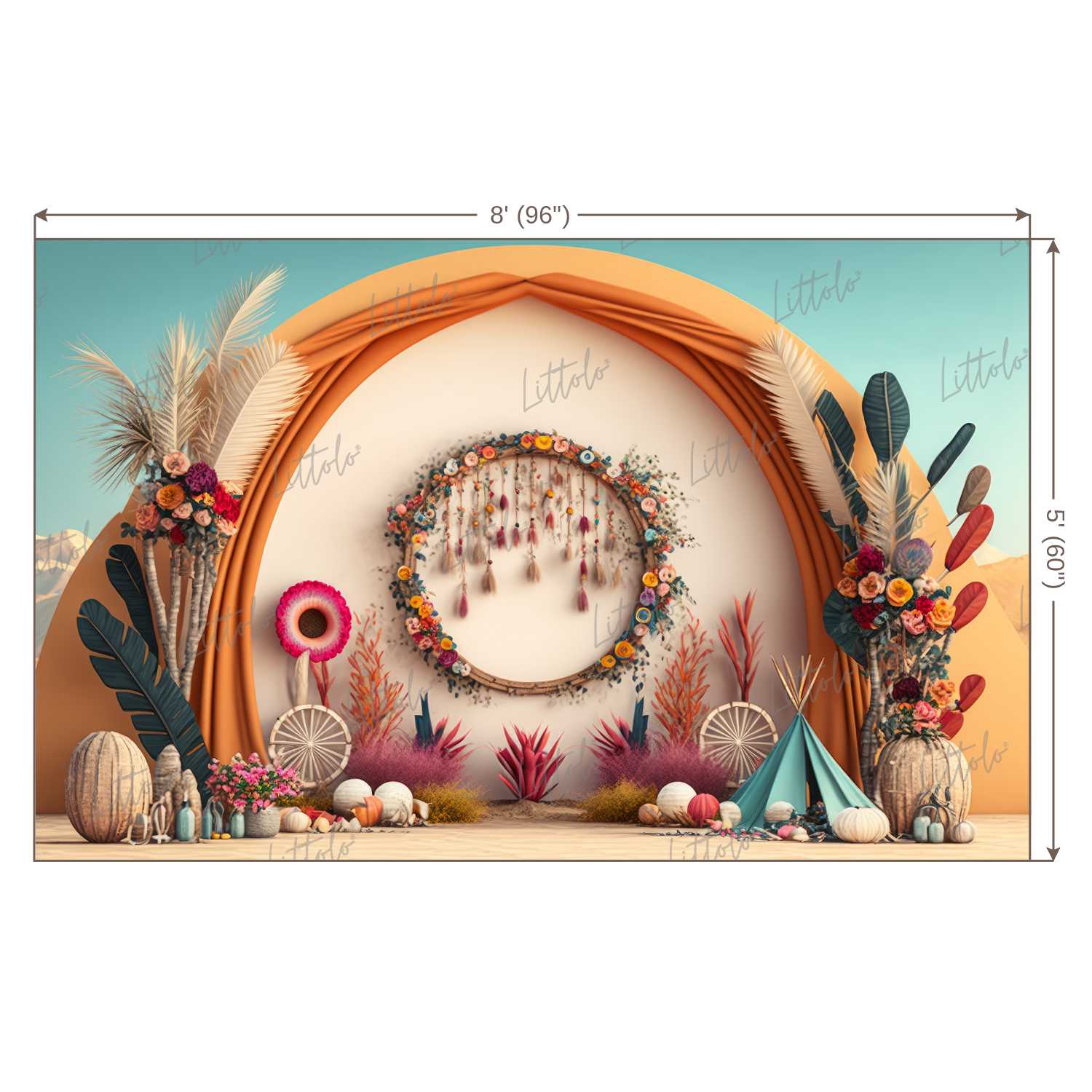 LB0659 Vintage Boho Backdrop