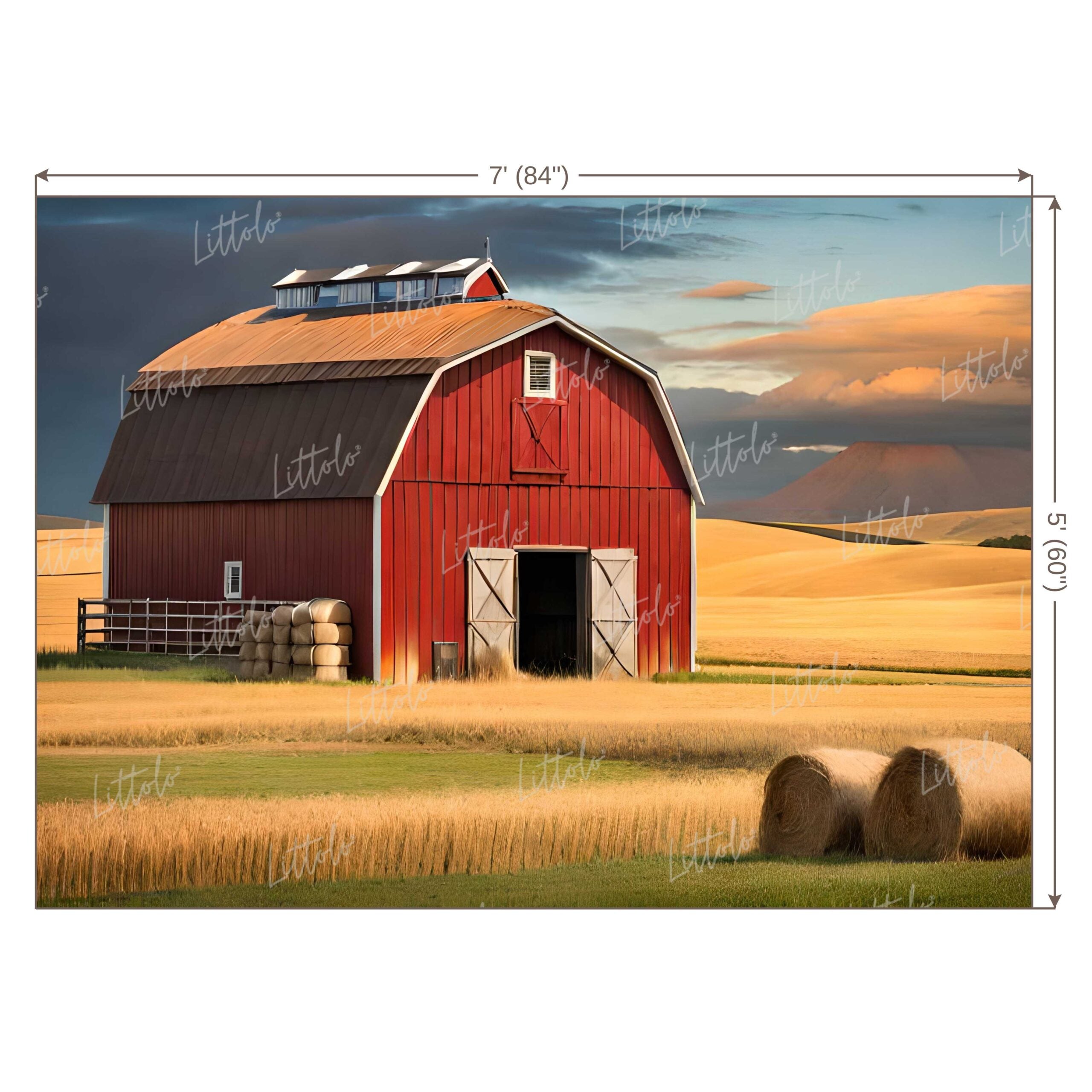 LB0663 Farm Barn House Backdrop