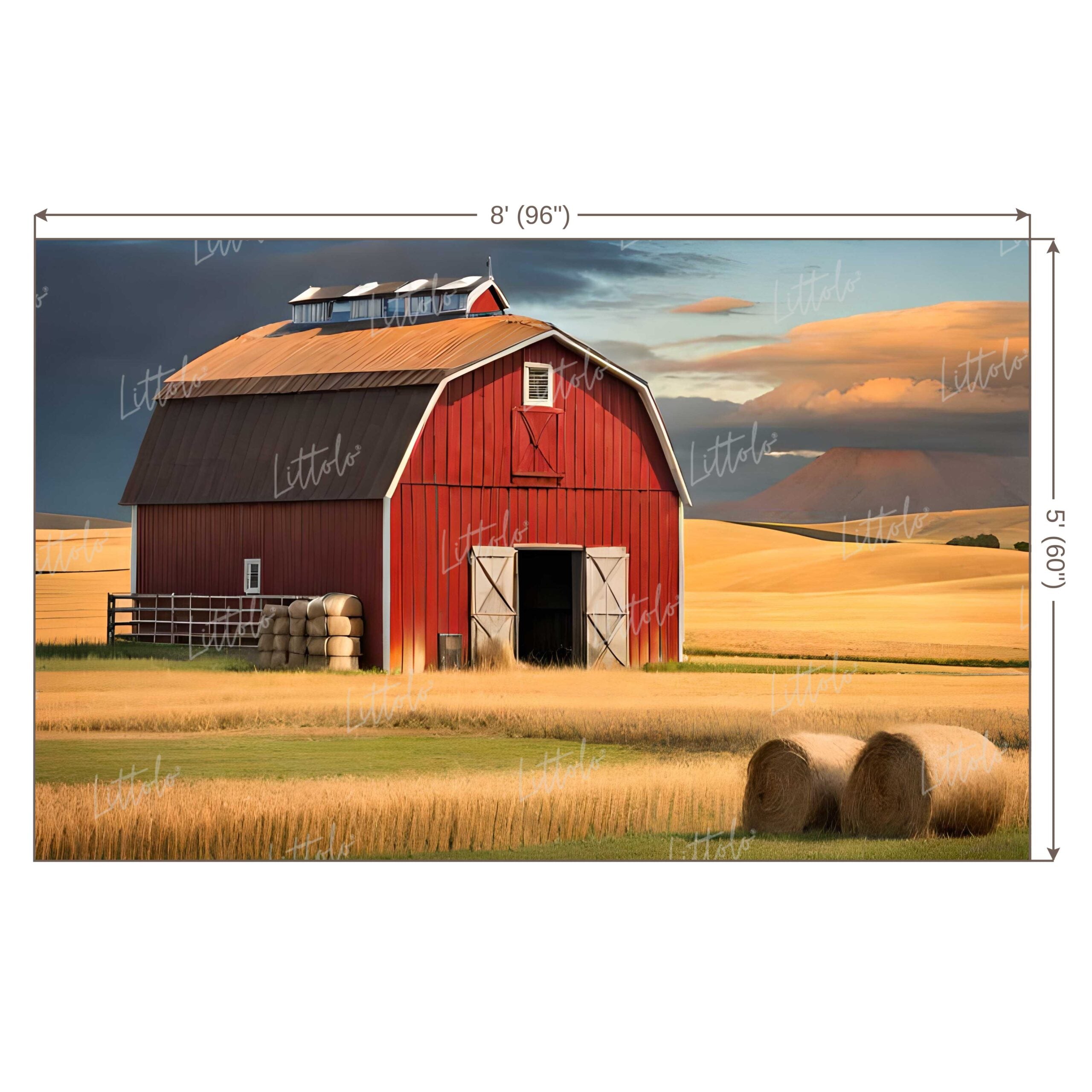 LB0663 Farm Barn House Backdrop