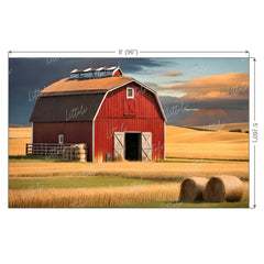 LB0663 Farm Barn House Backdrop