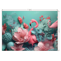 LB0664 Flamingo Theme Backdrop