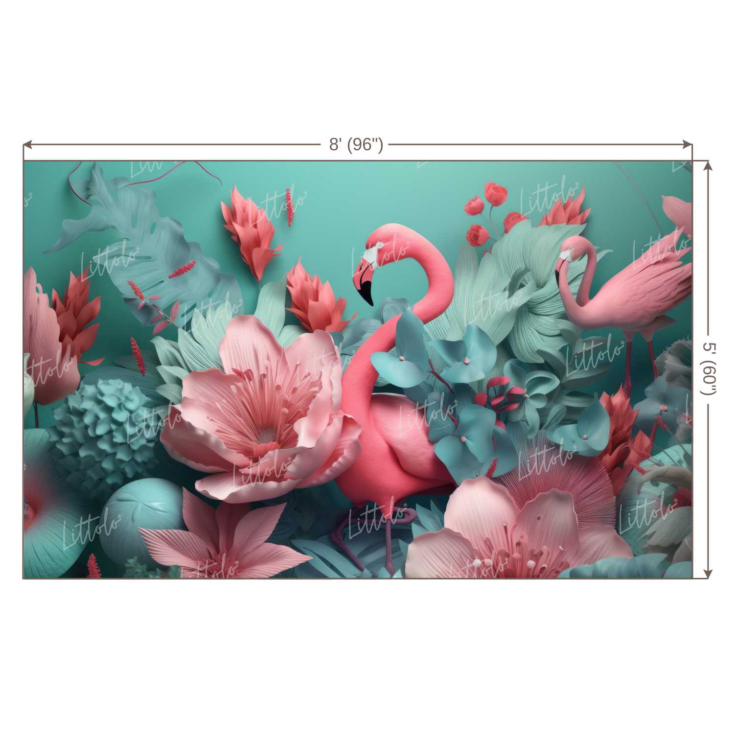 LB0664 Flamingo Theme Backdrop