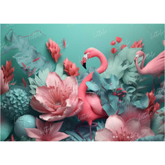 LB0664 Flamingo Theme Backdrop