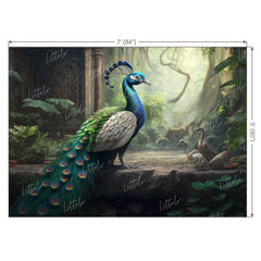 LB0666 Peacock Krishna Theme Backdrop