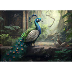 LB0666 Peacock Krishna Theme Backdrop