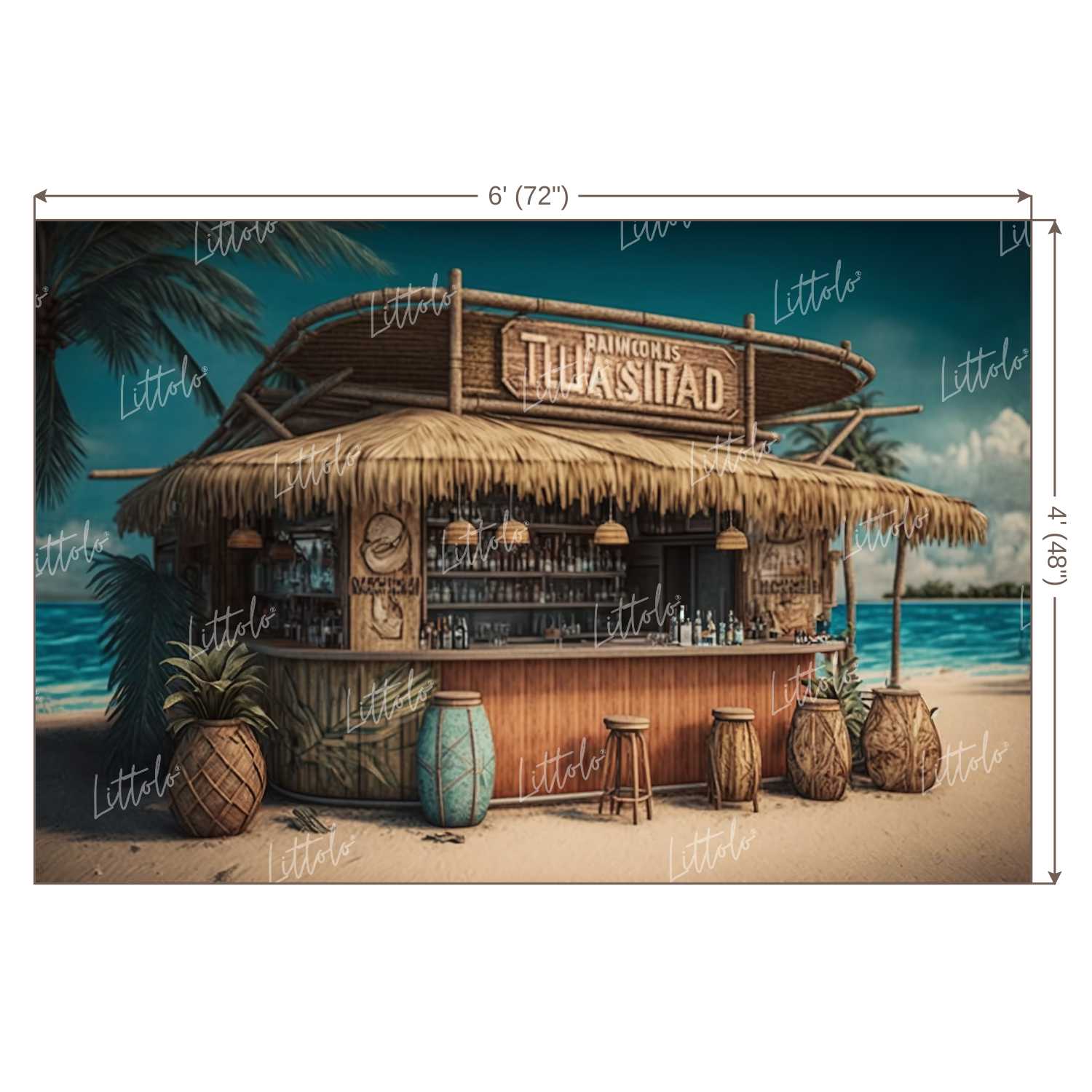 LB0671 Beach Bar Backdrop