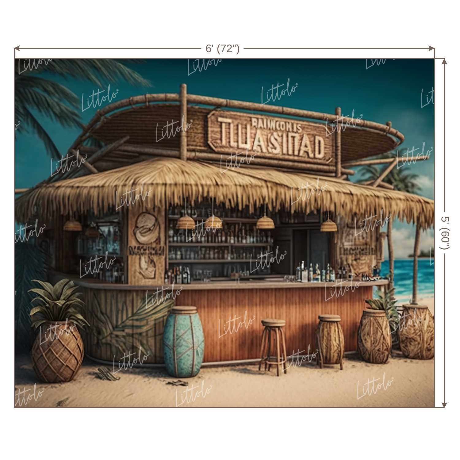 LB0671 Beach Bar Backdrop