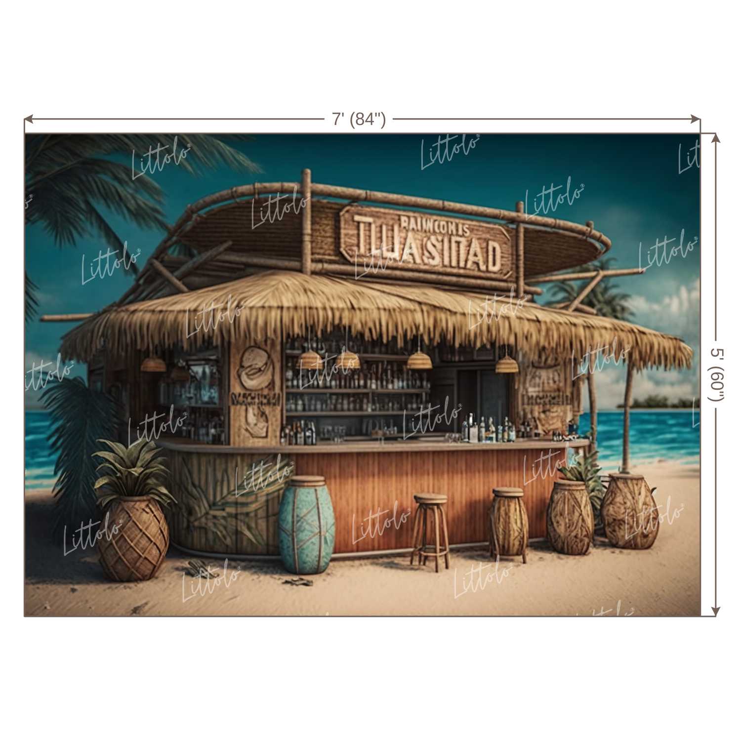 LB0671 Beach Bar Backdrop