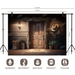 LB0673 Cowboy Farmhouse Backdrop