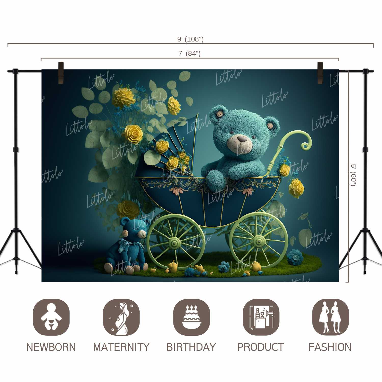 LB0674 Teddy Bear Backdrop