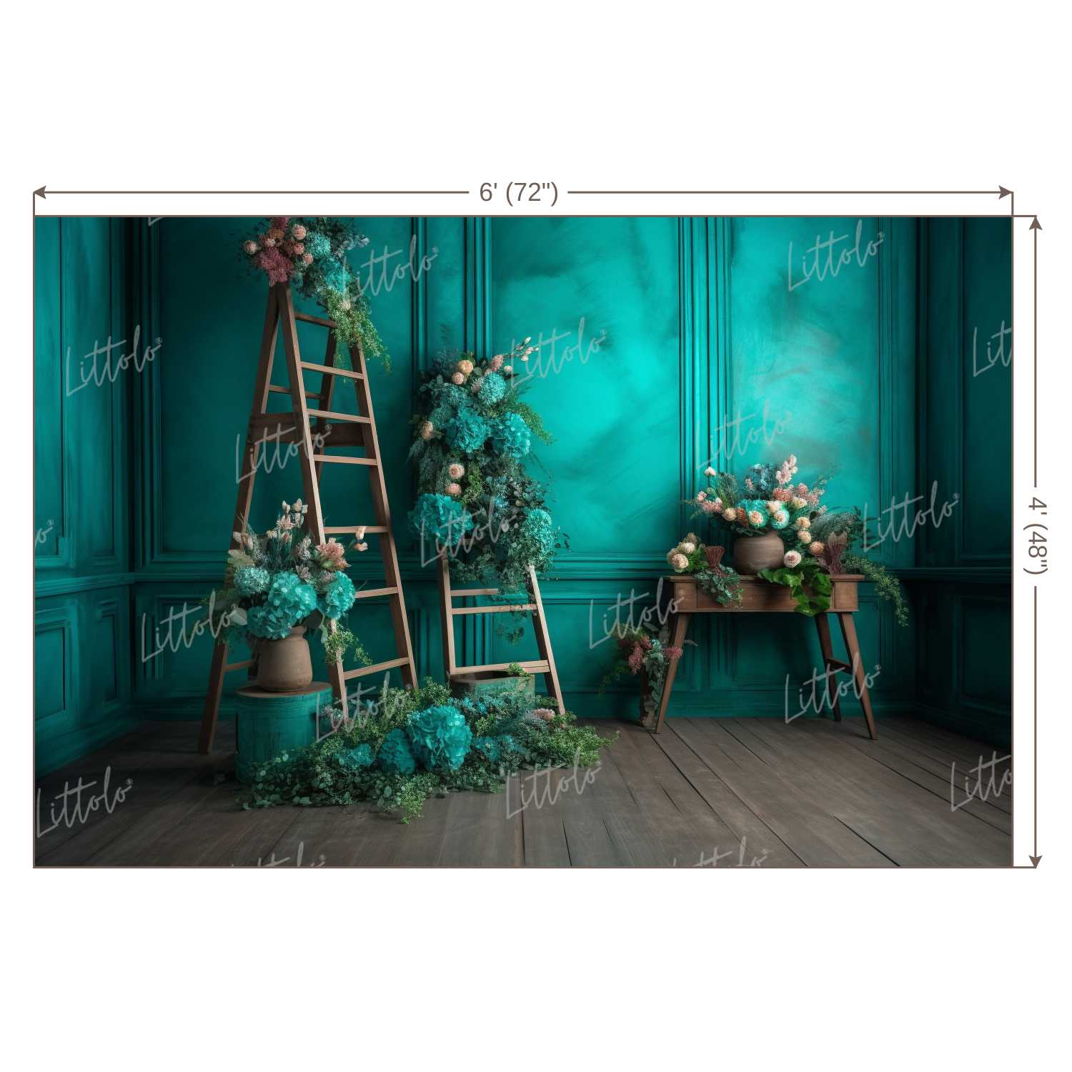 LB0682 Floral Wall Decor Backdrop