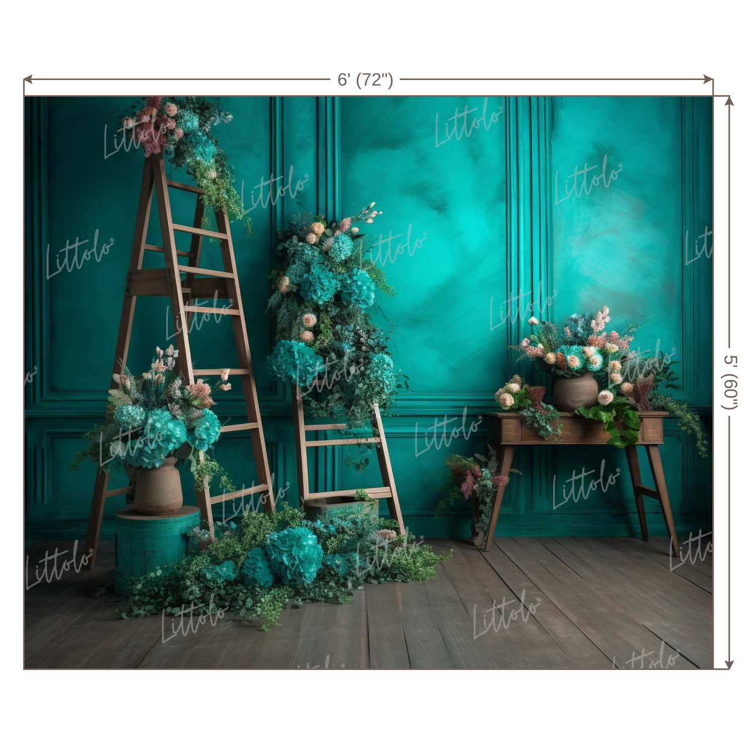 LB0682 Floral Wall Decor Backdrop