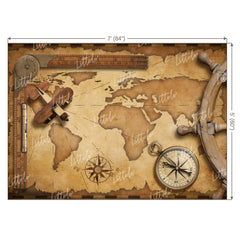 LB0689 World Map Backdrop