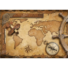 LB0689 World Map Backdrop