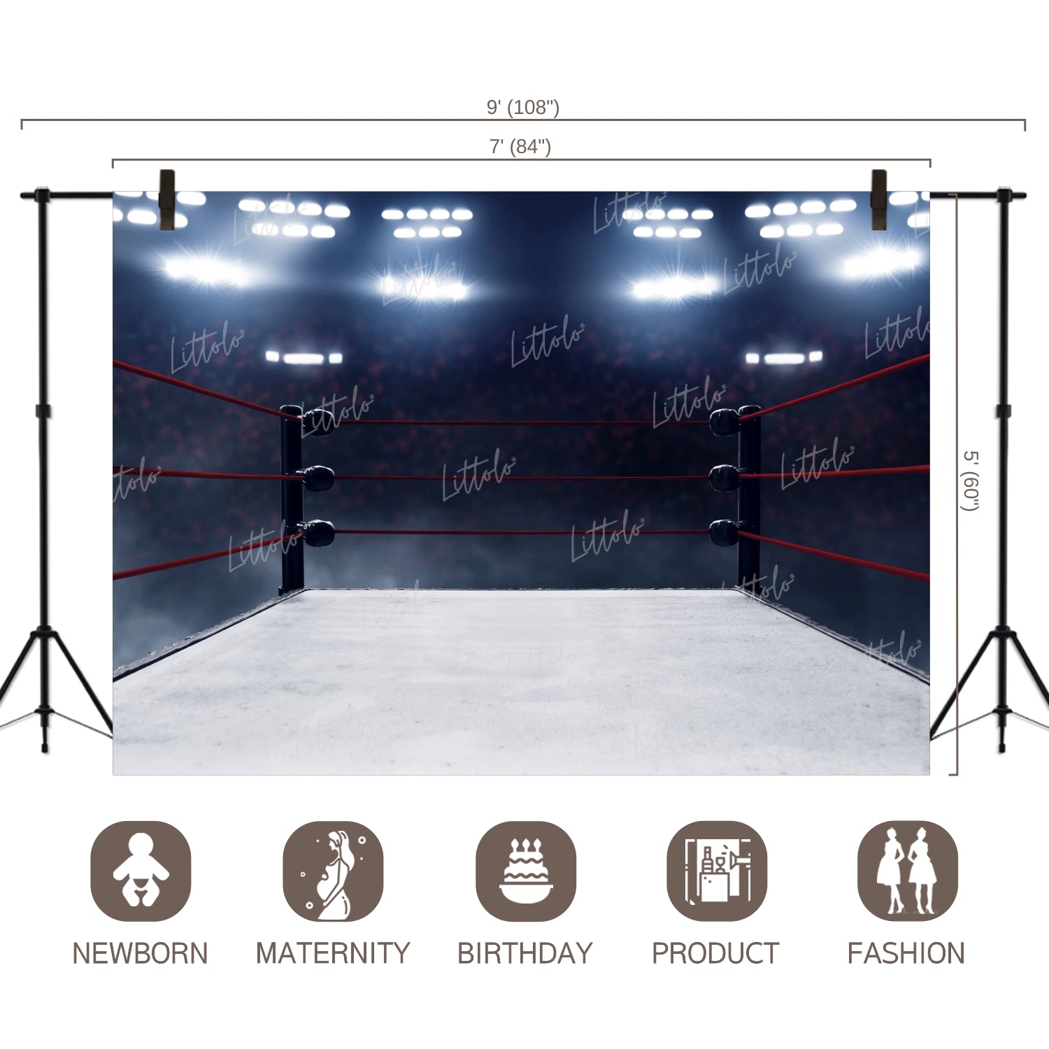 LB0692 Boxer Ring Backdrop