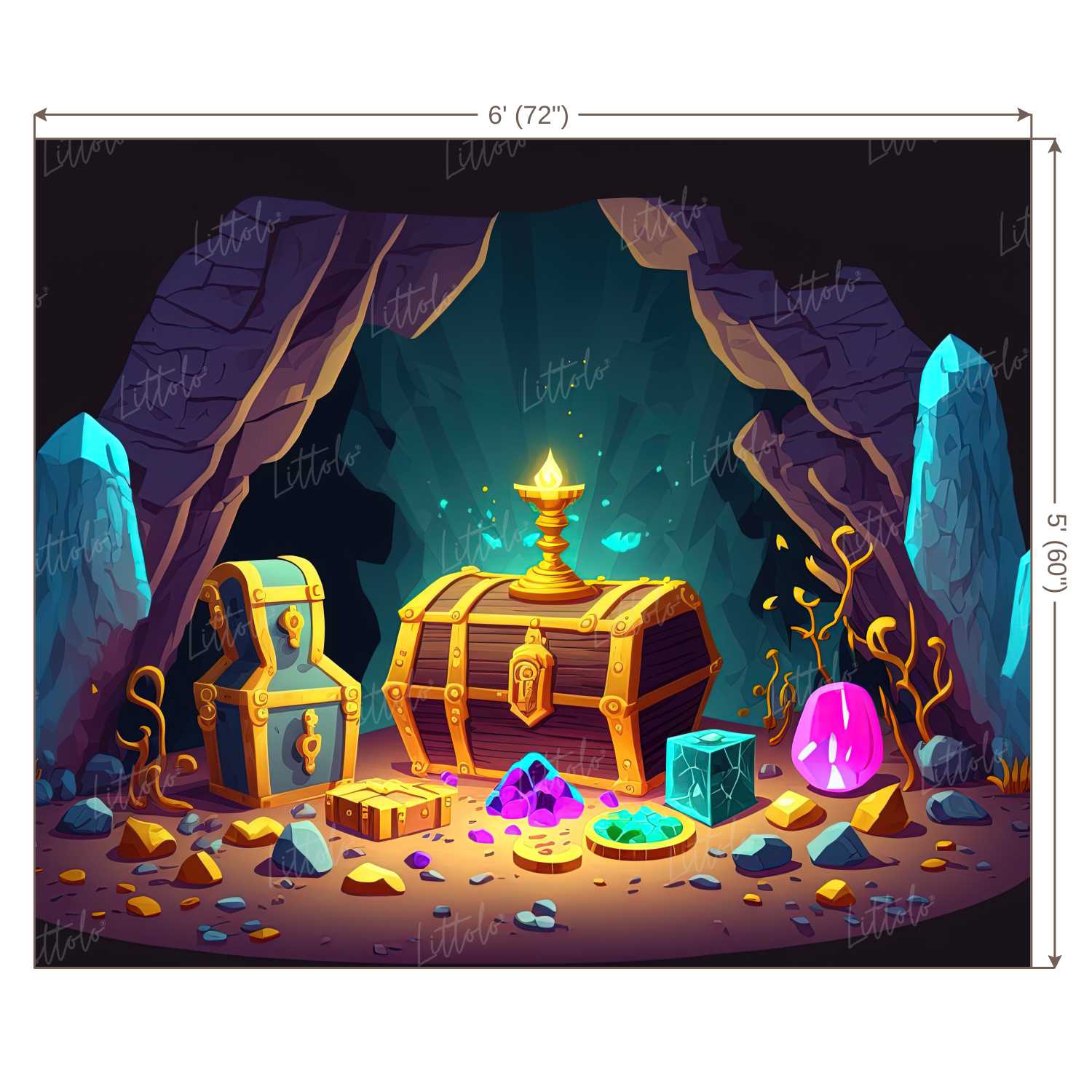 LB0714 Aladdin Treasure Backdrop