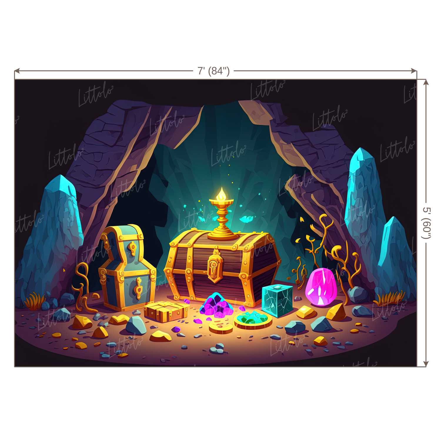 LB0714 Aladdin Treasure Backdrop