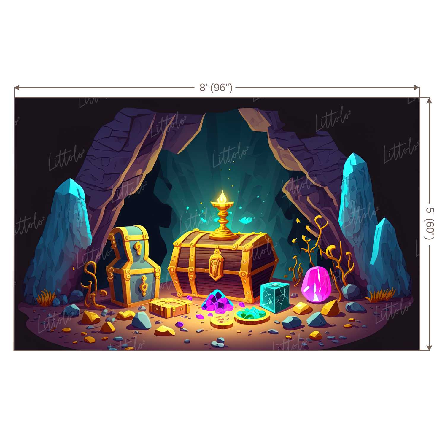 LB0714 Aladdin Treasure Backdrop