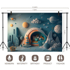 LB0716 Adventure Astronaut Space Backdrop