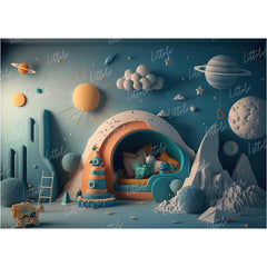 LB0716 Adventure Astronaut Space Backdrop