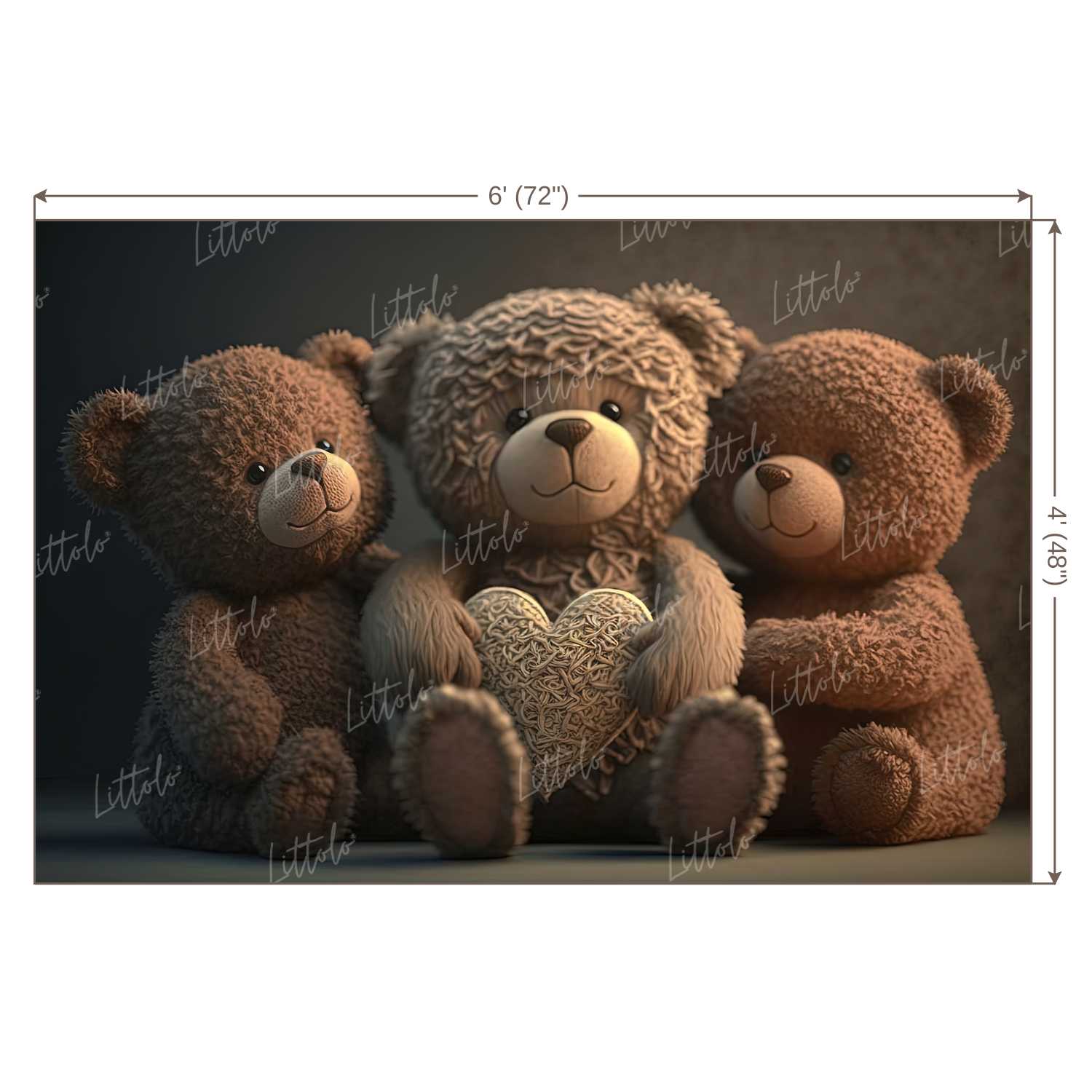 LB0720 Teddybear Backdrop