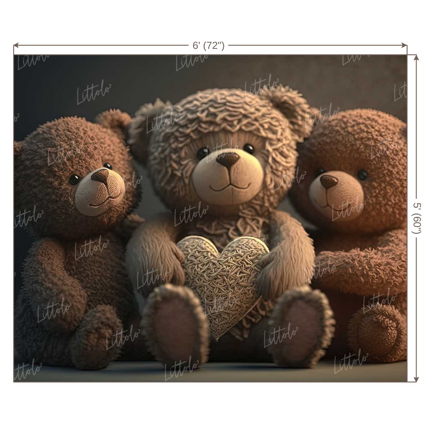 LB0720 Teddybear Backdrop