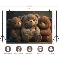 LB0720 Teddybear Backdrop