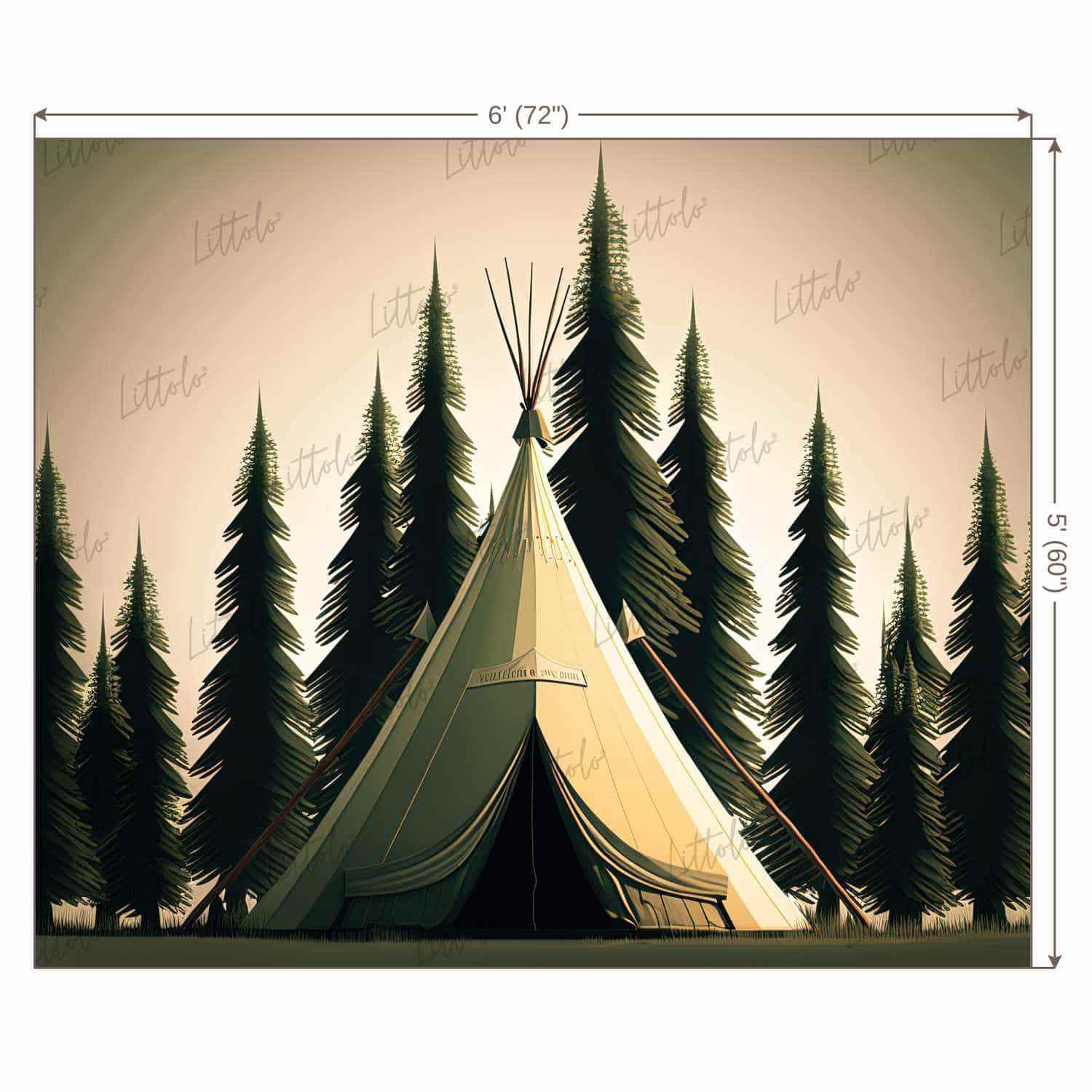 LB0722 Adventure Camping Backdrop