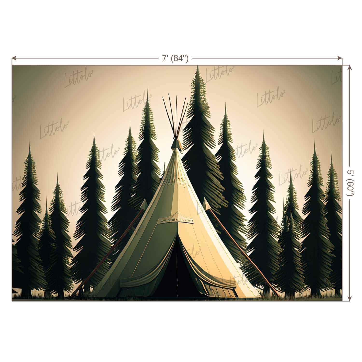 LB0722 Adventure Camping Backdrop