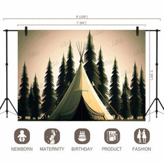 LB0722 Adventure Camping Backdrop