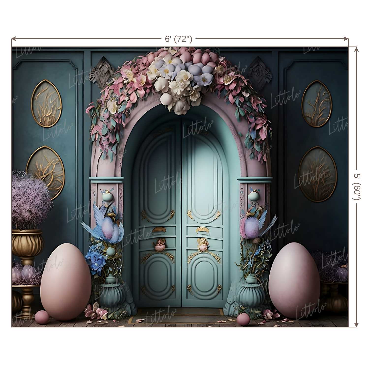 LB0724 Easter Doorway Backdrop