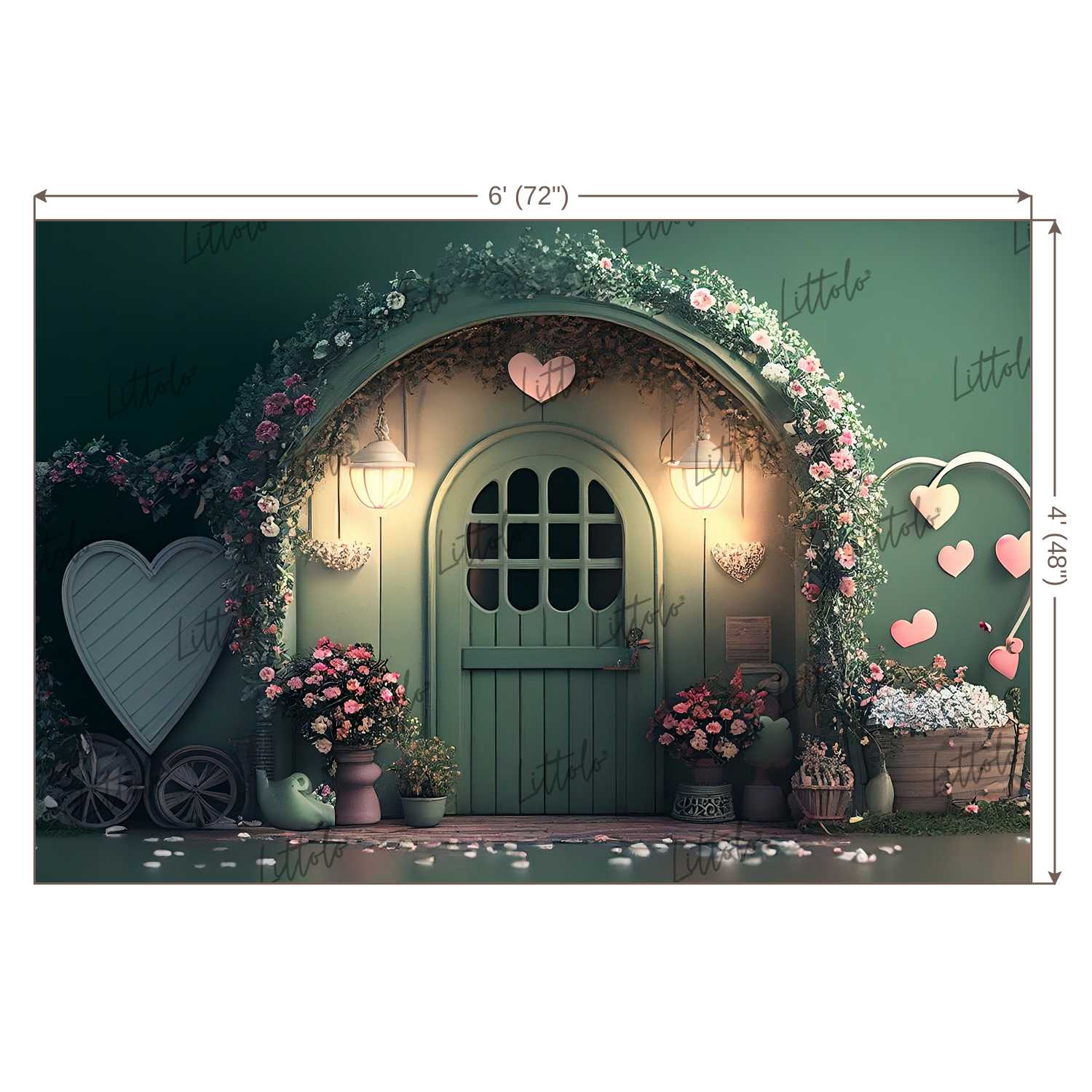 LB0726 Fantasy House Doorway Backdrop