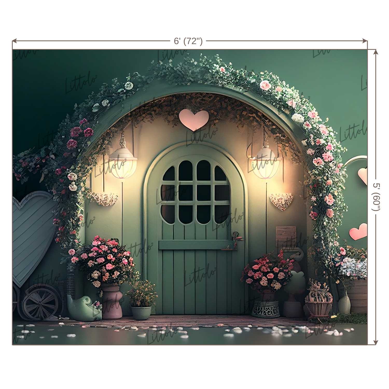 LB0726 Fantasy House Doorway Backdrop