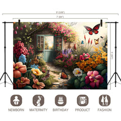 LB0732 Flower Garden Backdrop