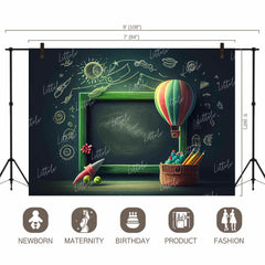 LB0734 Back to School Chalk Board Backdrop