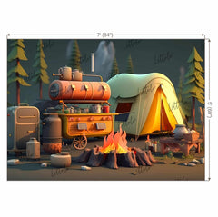 LB0740 Adventure Camping Backdrop