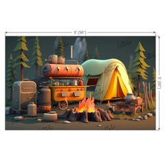 LB0740 Adventure Camping Backdrop