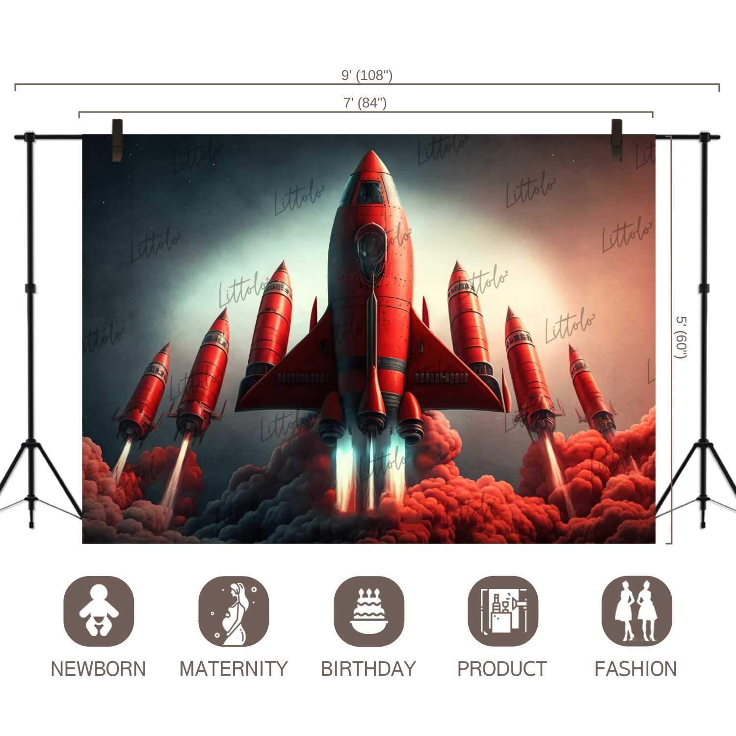 LB0742 Adventure Astronaut Space Backdrop