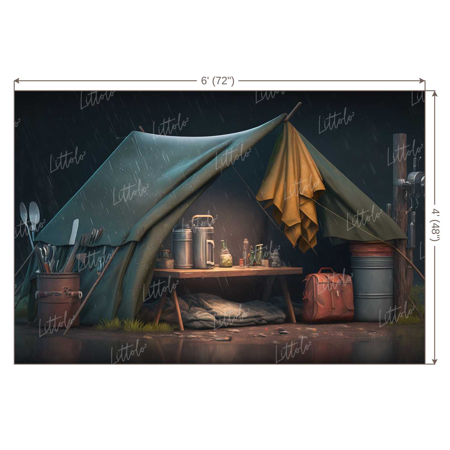 LB0746 Adventure Camping Backdrop