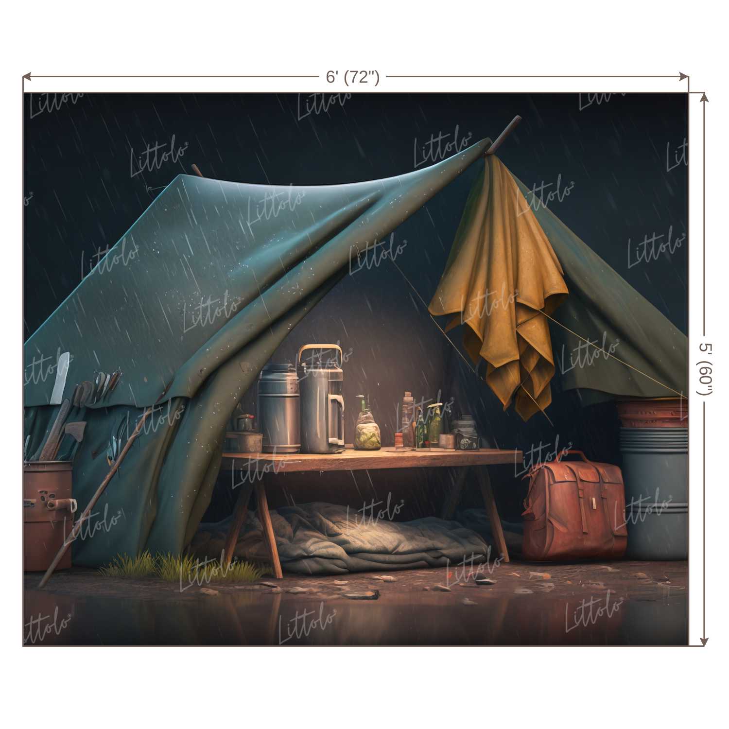 LB0746 Adventure Camping Backdrop