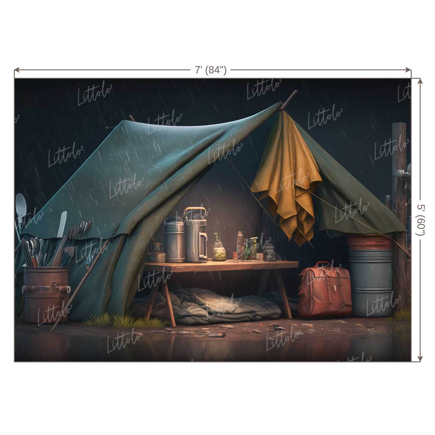 LB0746 Adventure Camping Backdrop