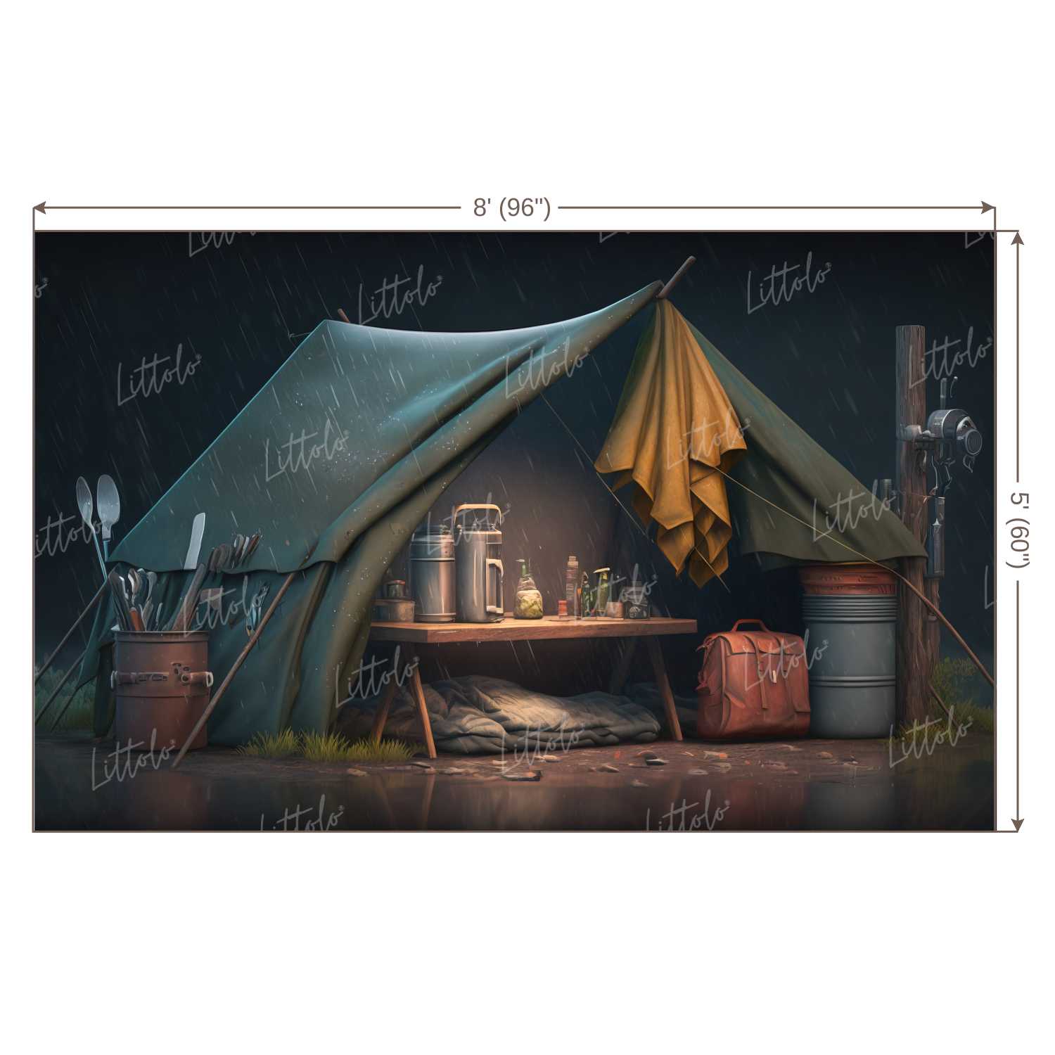 LB0746 Adventure Camping Backdrop