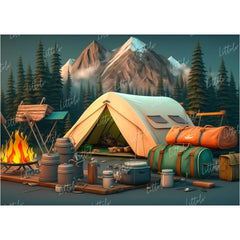 LB0749 Adventure Camping Backdrop