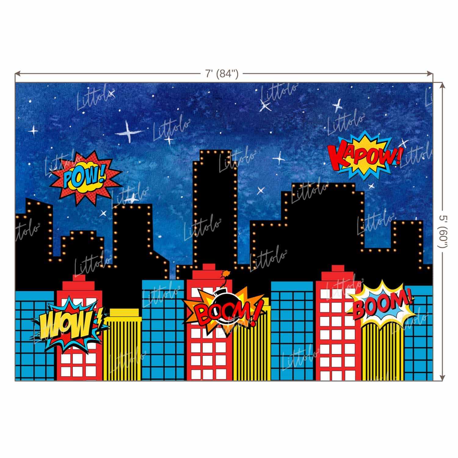 LB0764 Superhero Cartoon Backdrop