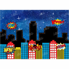 LB0764 Superhero Cartoon Backdrop