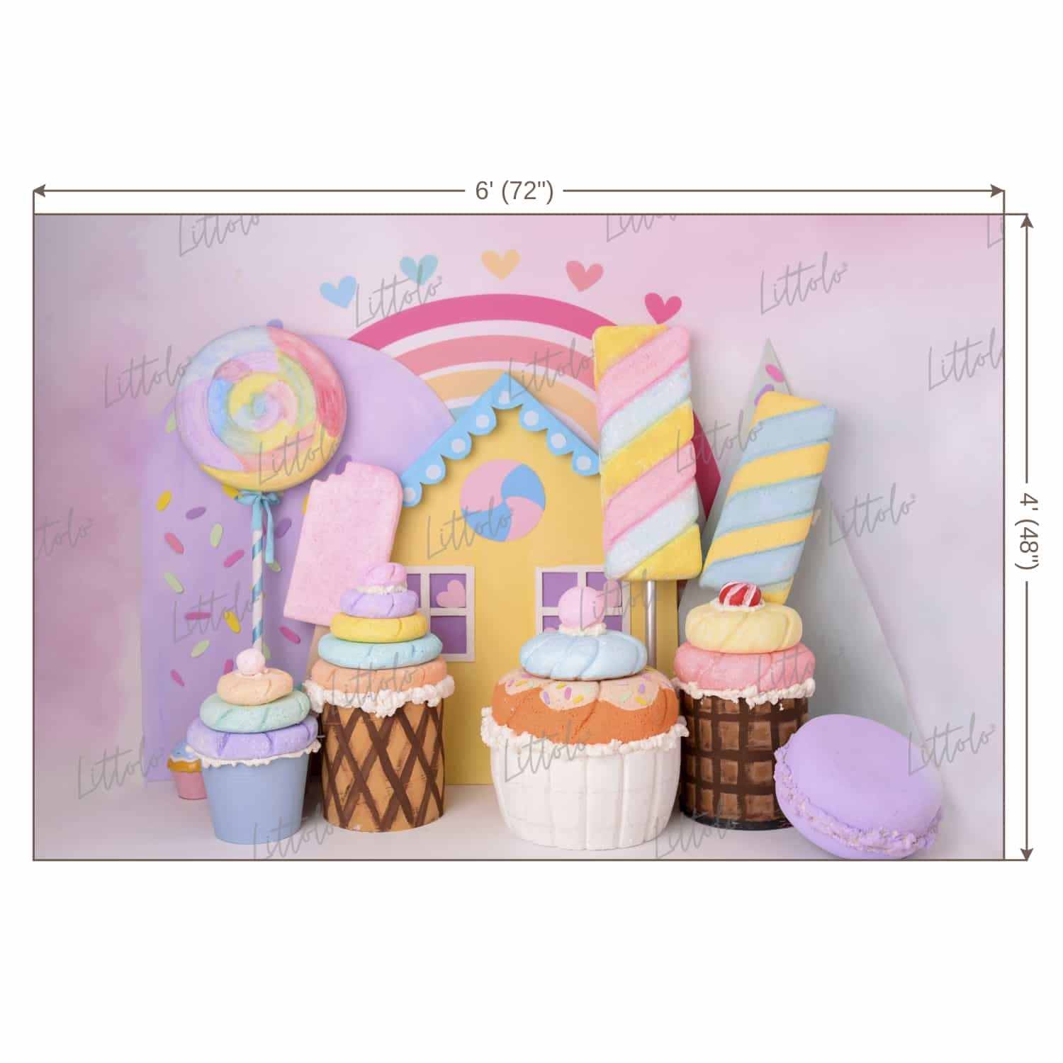 LB0767 Birthday Desert Decor Backdrop