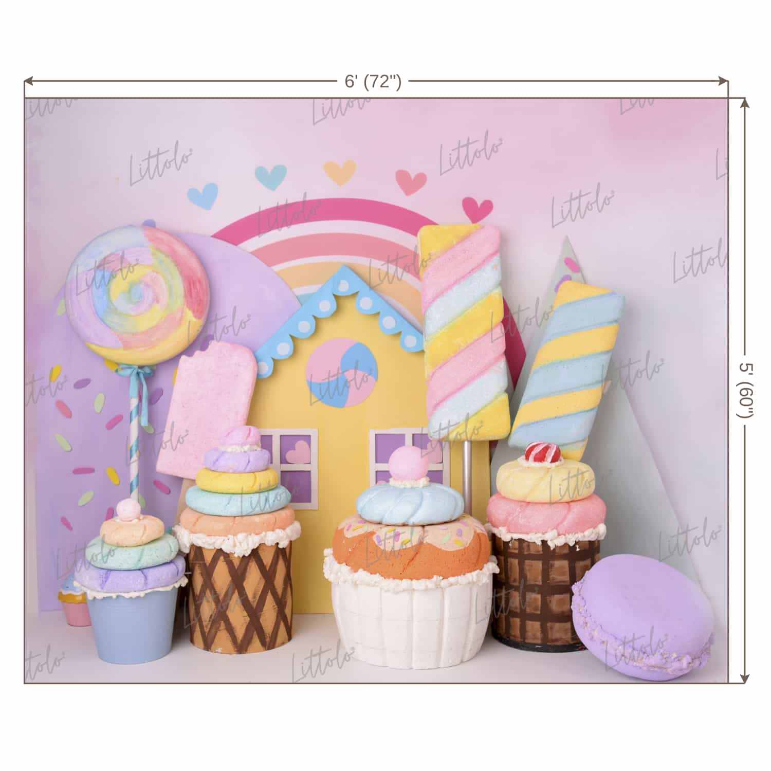 LB0767 Birthday Desert Decor Backdrop