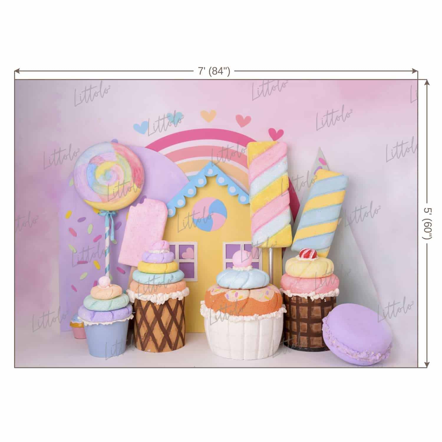 LB0767 Birthday Desert Decor Backdrop