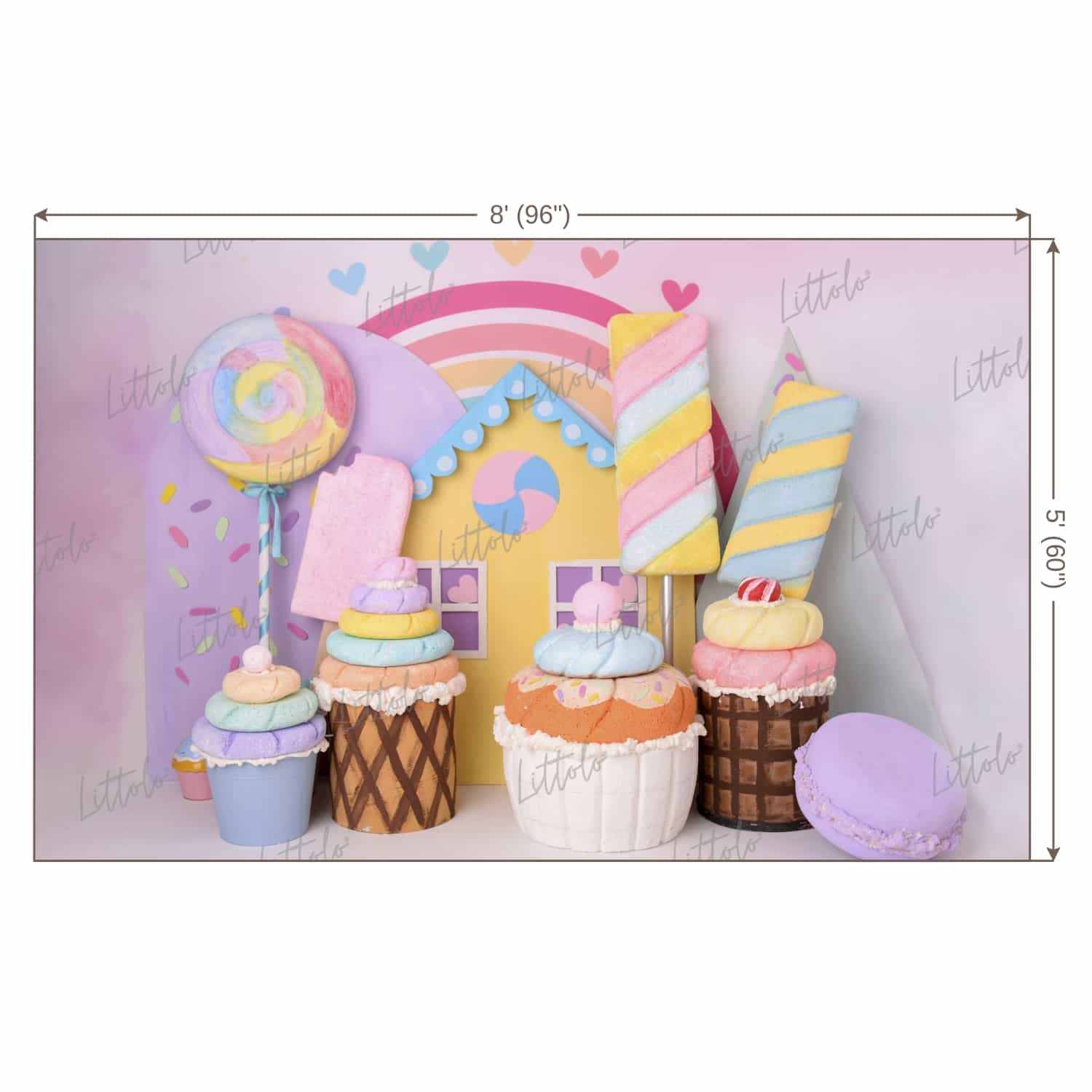 LB0767 Birthday Desert Decor Backdrop